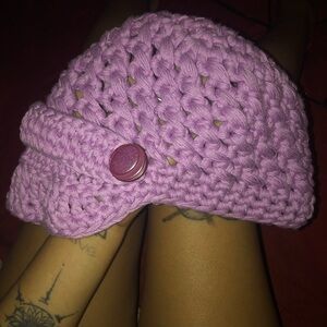 Handcrafted Pink Crochet Beanie